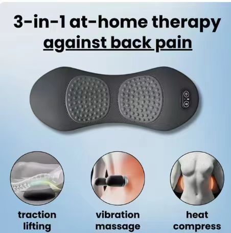 Lumbar Heating Support Pillow with Vibration Massage